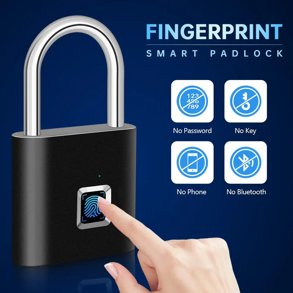 Smart Fingerprint Waterproof Padlock